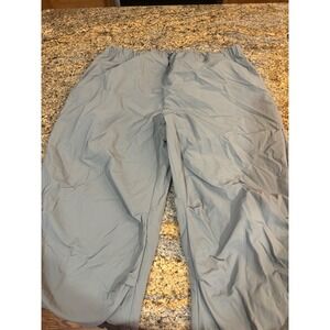 Oak + Fort Grey Recycled Nylon Track Pants XL Women's Bungee Hem Athetic